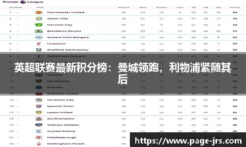 英超联赛最新积分榜：曼城领跑，利物浦紧随其后